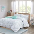 thumbnail image 2 of Intelligent Design 68" 3-Piece Fabric Printed/Pintucked Duvet Cover Set in Blue, 2 of 14