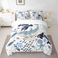 thumbnail image 2 of Feelyou Blue Whale Twin Bedding Sets 7pcs, Octopus Sea Animal Bedding Comforter Set, 2 of 8