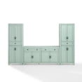 thumbnail image 5 of Crosley Furniture Tara 3-Piece Entertainment Center in Distressed Seafoam Blue, 5 of 6