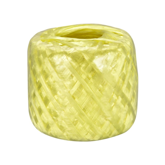 Uxcell Polyester Nylon Plastic Rope Twine Bundled for Packing ,200m Yellow 1 pack