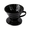 thumbnail image 1 of 1pc Ceramic Cone Shape Design Coffee Filter Cup Coffeepot Handmade Coffee Maker for Home Office (Black for 1-4 People Use), 1 of 8