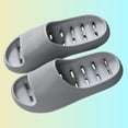thumbnail image 4 of WAVSUF Men's Slide On Slippers, Waterproof Breathable Holes Anti Slip Indoor Outdoor Shoes Gray 10-10.5, 4 of 6