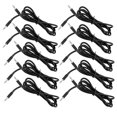 thumbnail image 4 of Juego de 10 cables de prueba tipo banana de 4 mm, macho a macho, de latón, PA, 32 A, 1000 V, para pruebas de electricidad, color negro, 4 of 12