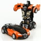 Amyove Robots de Sauvetage Déformation Voiture de Transformateur Voiture en une Étape Robot Véhicule Modèle Figurines d'Action Jouet Transformer Voiture pour Enfants orange – image 5 sur 8