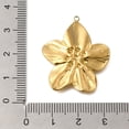 thumbnail image 3 of 3pcs PVD Vacuum Plating 201 Stainless Steel Pendants Flower Charm golden 32x27x3mm Hole: 1.5mm, 3 of 3