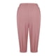 thumbnail image 4 of Puntoco Pantalones cortos de algodón para mujer, moda de verano para mujer, pantalones cortos casuales sólidos con cintura elástica, bolsillos, pantalones cortos de media pierna, 4 of 5