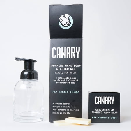 Canary Clean Products - Hand Soap Starter Kit - Bottle & Soap: Fir Needle + Sage