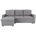 thumbnail image 3 of SOFÁ CAMA CON ALMACENAMIENTO TRIBECA GRIS CLARO, 3 of 10