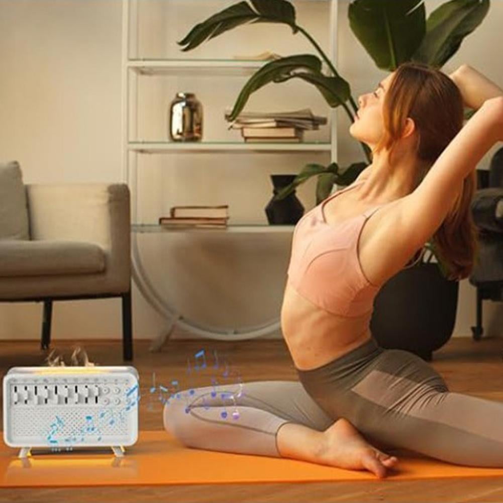 4in1 Flame Diffuser Humidifier Ultrasonic Aromatherapy 8 White Noise Combination Bluetooth Music Player Diffuser Fragrance