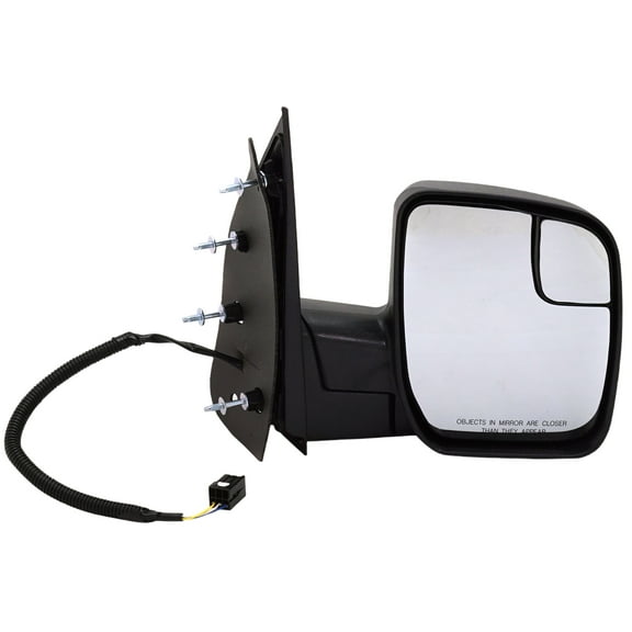 MIRROR Compatible For 2010-2014 Ford E-150 E-250 Right Passenger Power Glass Textured Black