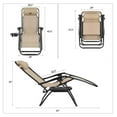 thumbnail image 2 of WDZS Set of 2 Zero Gravity Lounge Chairs, Outdoor Folding Adjustable Steel Mesh Recliner Chairs with Cup Holder & Removable Pillow for Patio Garden Lawn Beach (Beige), 2 of 8