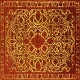thumbnail image 1 of Ahgly Company Indoor Square Oriental Yellow Industrial Area Rugs, 7' Square, 1 of 4