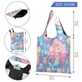thumbnail image 3 of Stylish Foldable Shoulder Handbag Lightweight Durable Portable Fashion Bag Perfect for Shopping, Picnic, Party, Commuting & Travel Cute Little Mermaids, 3 of 6