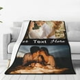 thumbnail image 3 of Custom Blanket with Picture Text Customized Blankets with Photos Customizable Personalized Blankets and Throws for Adult Kid Birthday Christmas Valentines Day Memorial Gift,, 3 of 6