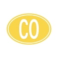 thumbnail image 1 of Colombia Oval Sticker Decal Die Cut - Self Adhesive Vinyl - Weatherproof - Made in USA - Many Color and Sizes - country code co euro, 1 of 6