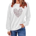 thumbnail image 4 of HaoXianJian Valentines Day Shirts Women Cute Heart Print Shirt Casual Valentines Top for Women Long Sleeve Love Letter Graphic Tees Tops Crewneck Pullover T-Shirts Size XS-XL, 4 of 7