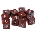 thumbnail image 2 of de 10 Uds. De juegos de rol D&D de colores de seis la D6(1-6) da Marrón + Gris Zulema Dado, 2 of 8