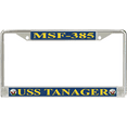 thumbnail image 1 of USS Tanager MSF-385 License Plate Frame, 1 of 1