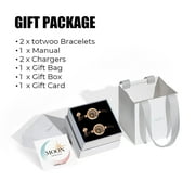TOTWOO Long Distance Touch Bracelets for Couples, Vibration & Light up for Love Couples Bracelets | Long Distance Relationship Gifts for Girlfriend