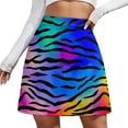 thumbnail image 2 of Tiger Stripes Skirt Abstract Line Print Modern Mini Skirts Summer High-waisted Graphic Aes, 2 of 7