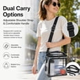 thumbnail image 3 of MODANU Stadium Approved Clear Lunch Bag - Heavy Duty Transparent Box with Handle for Work Correctional Officers Men & Women (Black), 3 of 6