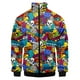thumbnail image 4 of Chaqueta deportiva de talla grande 3D con diseño de grafiti de monstruo colorido para hombre, suéter con cuello alto y cremallera, chaqueta de béisbol para hombre, 4 of 5