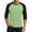 Light Green, variant on Gaukiv Men's Three Quarter Sleeve Shirts Color Block Raglan Crew Neck Shirts Contrast Sleeve Baseball Tops Royal Blue 2XL