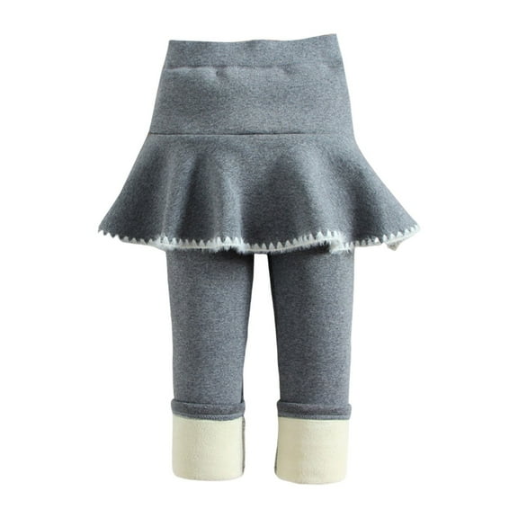 Gibobby Girls Leggings Solid Color Footed Pantyhose Tights Opaque Tights Compression Stockings for Women(Grey,6-7 Years)