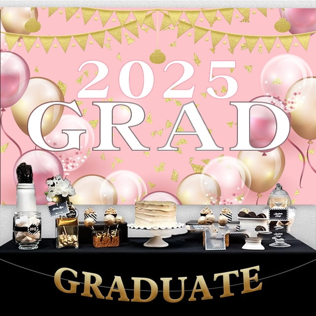 Vrorvz Graduation Photo Polyester Long Lasting Large Background for Parties Events Wrinkle Resistant Easy Storage Suit for Class of Celebrations and Decorations