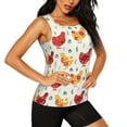 thumbnail image 2 of Lsque Flower Chicken Printed Workout Tank Tops for Women, Athletic Sports Tank Tops, Compression Sleeveless Dry Fit Shirts,Sleeveless Yoga Shirt-Medium, 2 of 9