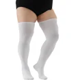 thumbnail image 5 of Women Plus Size Socks XXXL Over Knee Thigh High Socks Oversized Knee High Socks Black-White Stripe Plus size, 5 of 5