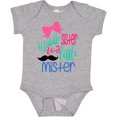 thumbnail image 3 of Inktastic Middle Sister to a Little Mister Girls Baby Bodysuit, 3 of 5