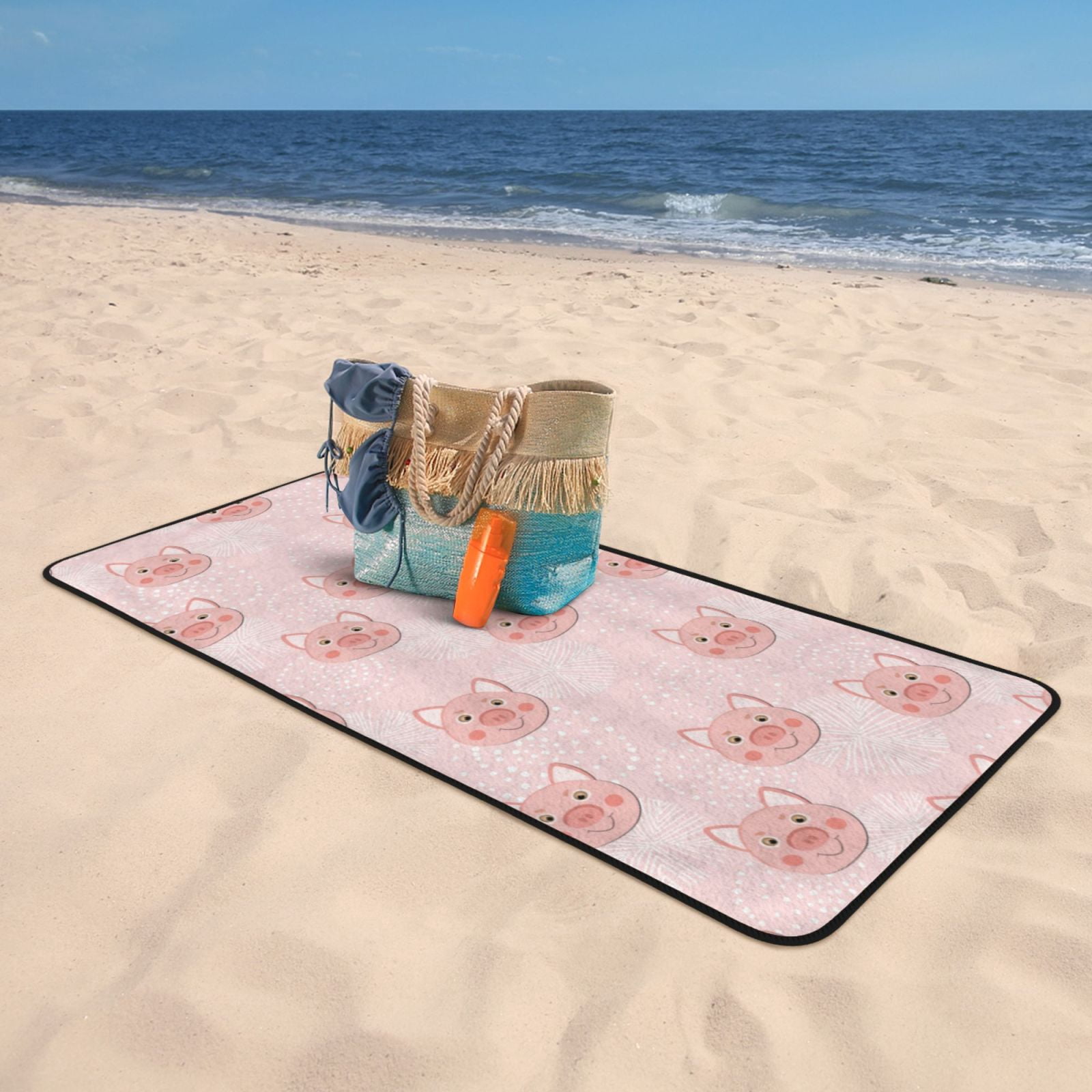 Cotton Bath Towels for Bathroom - Cute Pig Face Microfiber Quick Dry Towels for Body Bath Sheets, Personalized Beach Towel, Soft Shower Towels for Travel Home Beach 27*55in