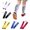 black+white+blue+yellow+rose red, variant on Kids Knee High Socks Boys Girls Fashion Letter Cotton Sports School Socks School Uniform Dress Socks Toddler Long Tube Seamless Knit Socks 5 Pairs, 3-8T