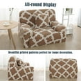 thumbnail image 3 of PiccoCasa 1 Seater Sofa Cover Stretch Armchair Couch Cover, Brown Plaid, 3 of 6