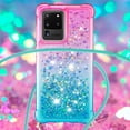 thumbnail image 4 of Funda para Samsung Galaxy S20 Ultra 5G Brillantina Líquida Divertida Reluciente y con Cristales en Movimiento Cuerpo Cruzado con Cordón Ajustable, 4 of 5