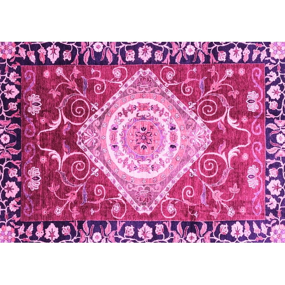 Ahgly Company Indoor Rectangle Persian Pink Traditional Area Rugs, 2' x 5'