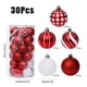 thumbnail image 3 of Adornos De Bolas De Navidad Juego de bolas navideñas de 30 piezas, decoraciones para árboles de Navidad de 6 cm/2,36 pulgadas (rojo), 3 of 8
