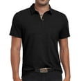 thumbnail image 4 of GIRUNS Men's Polo Shirts Short Sleeve Casual Cotton Shirts Classic Collared Shirt with Pocket Black M, 4 of 8