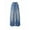 Blue 1, variant on HUANBAI Girls Jeans Wide Leg Baggy Denim Pants High Elastic Waisted Cute Bow Trousers Casual Kids Streetwear 4-5 Years