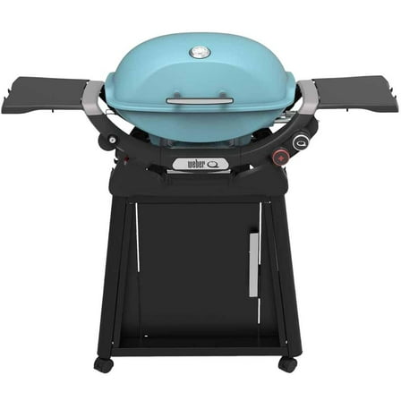 Weber Q2800N  Gas Grill (Liquid Propane) With Stand Bundle, Sky Blue