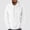 1-White, variant on Mens Fashion Athletic Hoodies Sport Sweatshirt Comfortable Solid Color Double-Faced Fleece Hooded Pocket Drawstring Casual Workout Sport Pullover Sweatshirt Black