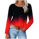 thumbnail image 2 of Pntutb Moda Mujer Cuello Redondo Manga Larga Estampado Casual Camiseta Blusa Pntutb Pntutb-1710, 2 of 5