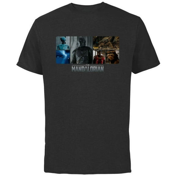 Star Wars The Mandalorian Season 3 Grogu Galactic Faces - Short Sleeve Cotton T-Shirt for Adults - Customized-Black