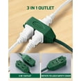 thumbnail image 5 of DEWENWILS 12 FT Indoor Extension Cord with 3 Outlets for Christmas Lights,Foot Switch Flat Plug, 2-Prong 16/2C, Green, ETL Listed, 5 of 9