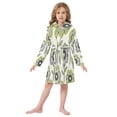 thumbnail image 6 of FORMRS Kids Bathrobe Unisex Hooded Robe Toddler Pajamas Sleepwear, Size 4-6T, Retro Flower, 6 of 7