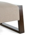 thumbnail image 4 of Christopher Knight Home Modern Ottoman with Padded Top, Solid Wood Legs, Beige, 4 of 7