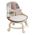 thumbnail image 2 of yotijay Roller Seat Low Rolling Stool Rolling Seat Shoe Changing Pedicure Stool for Home White, 2 of 9