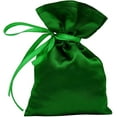 thumbnail image 2 of 50 Satin Drawstring Gift Pouch Small Wedding Party Favors Bag - 8" x 10" inches Baby Shower Thank You Pouches- Green, 2 of 2