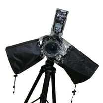 IDEANATEGRATE 1Pack TPU Rubber Camera Rain Cover Black Waterproof Dustproof for Photography Accessories